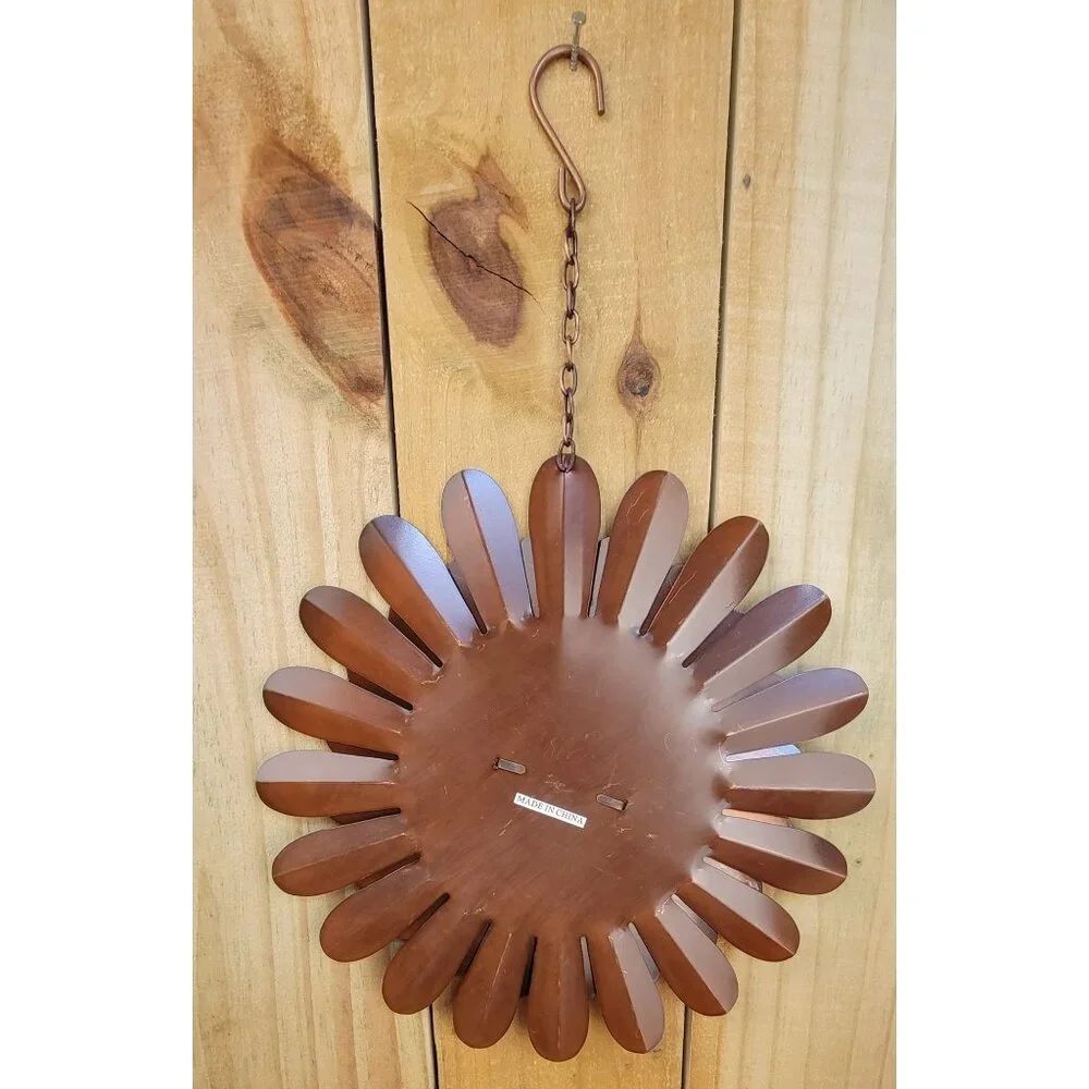 Vintage 1970's Metal Sunflower Sculpture - Picture 7 of 8